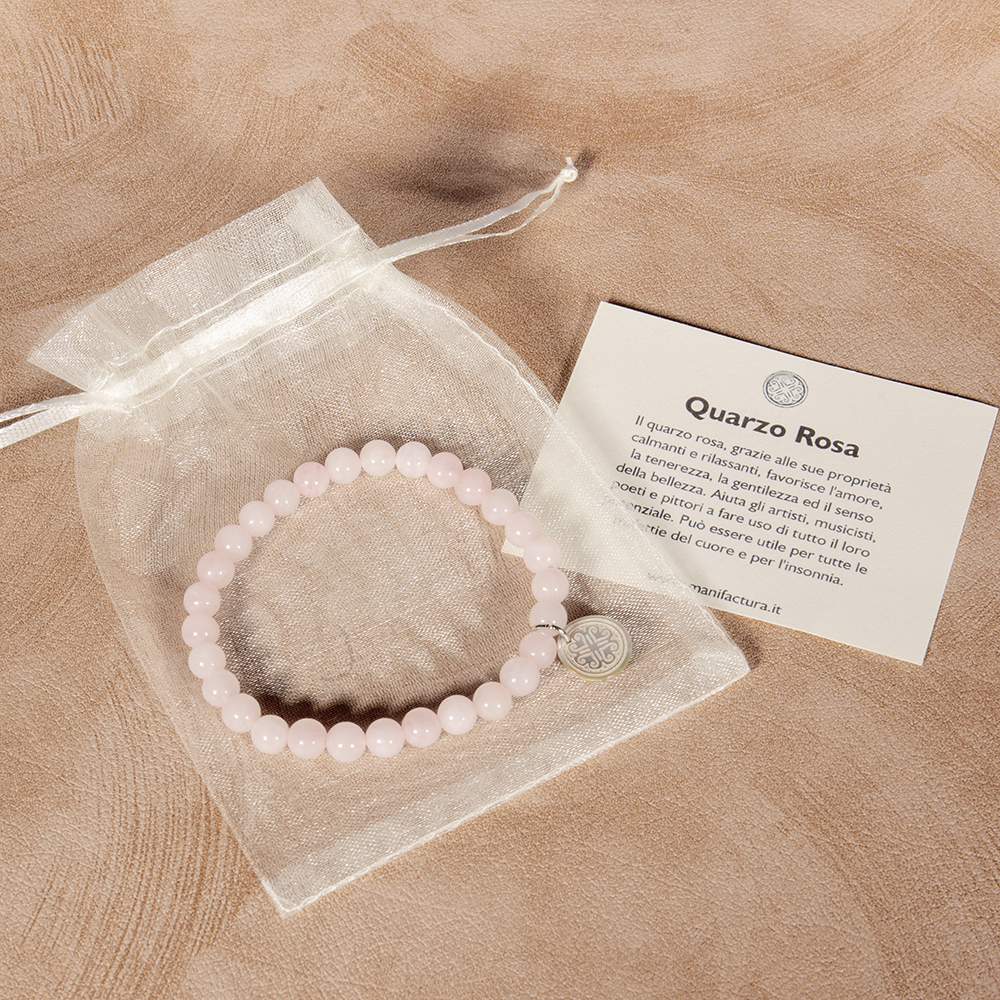 Bracciale in quarzo rosa - immagine 8