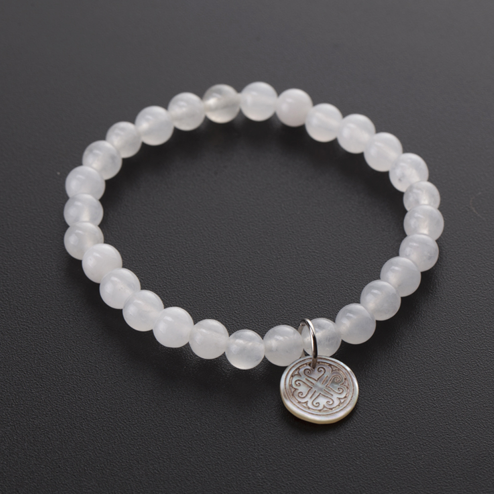 quarzo bianco neve bracciale