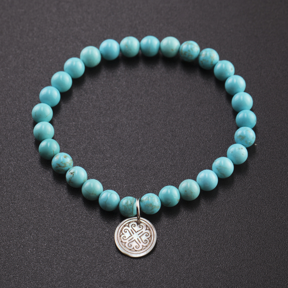 howlite azzurra bracciale