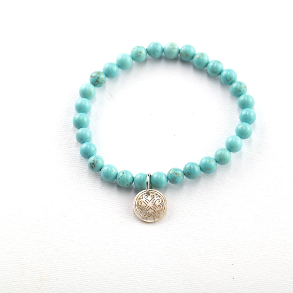 howlite azzurra bracciale
