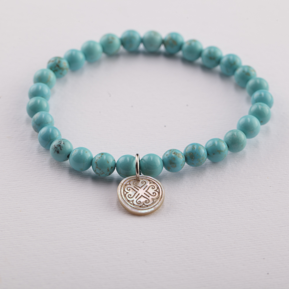 howlite azzurra bracciale