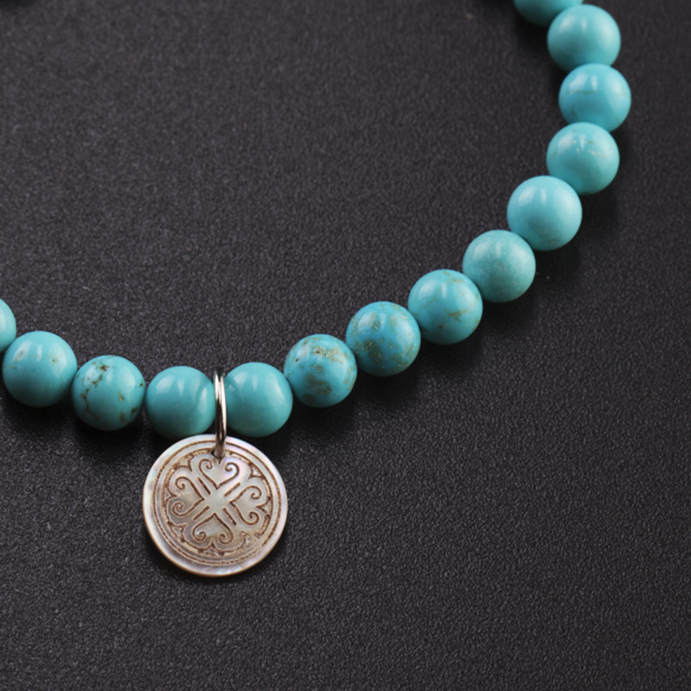 howlite azzurra bracciale