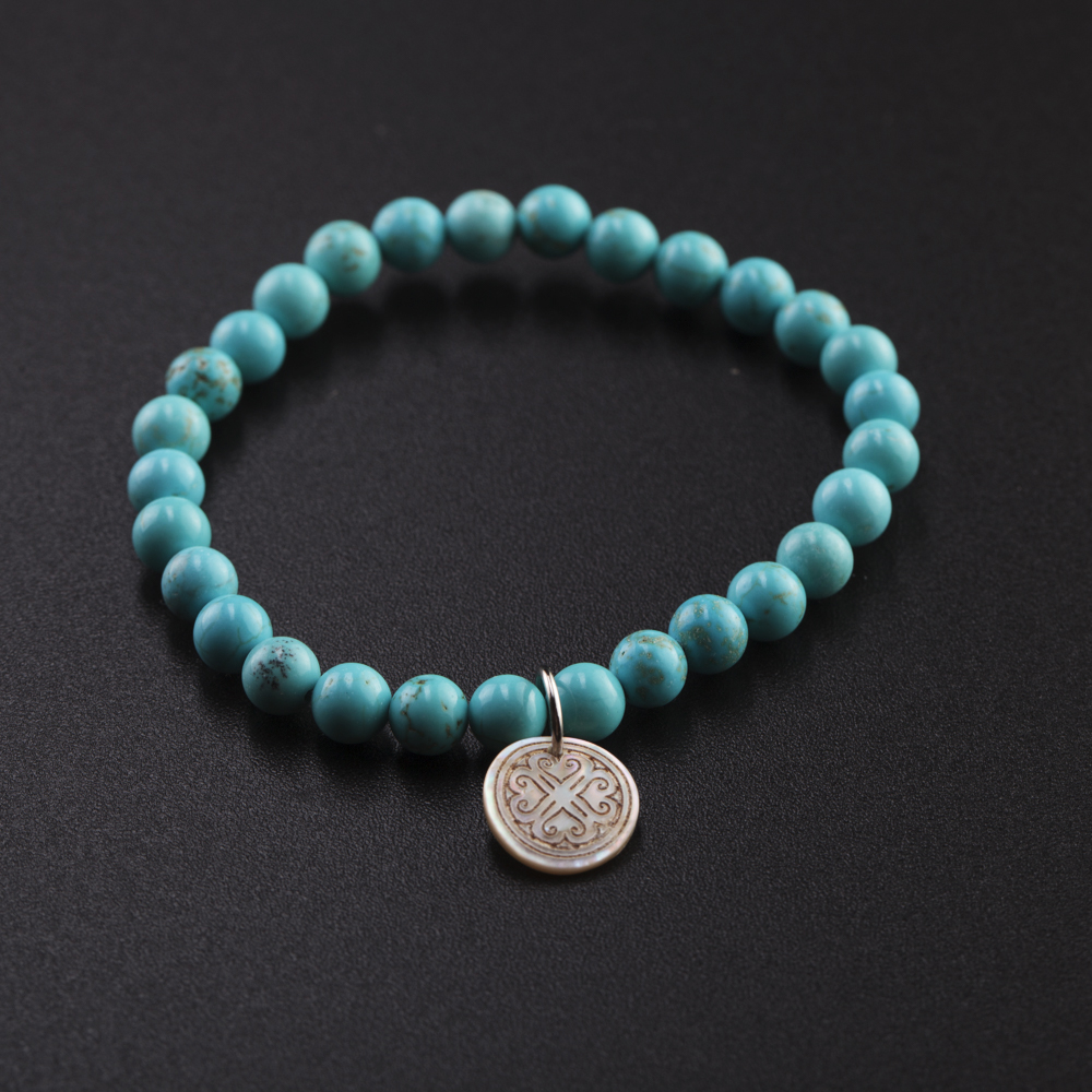 howlite azzurra bracciale