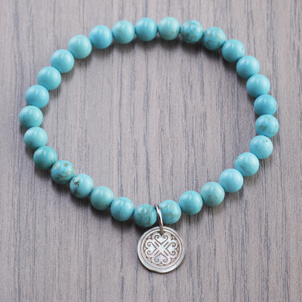 howlite azzurra bracciale
