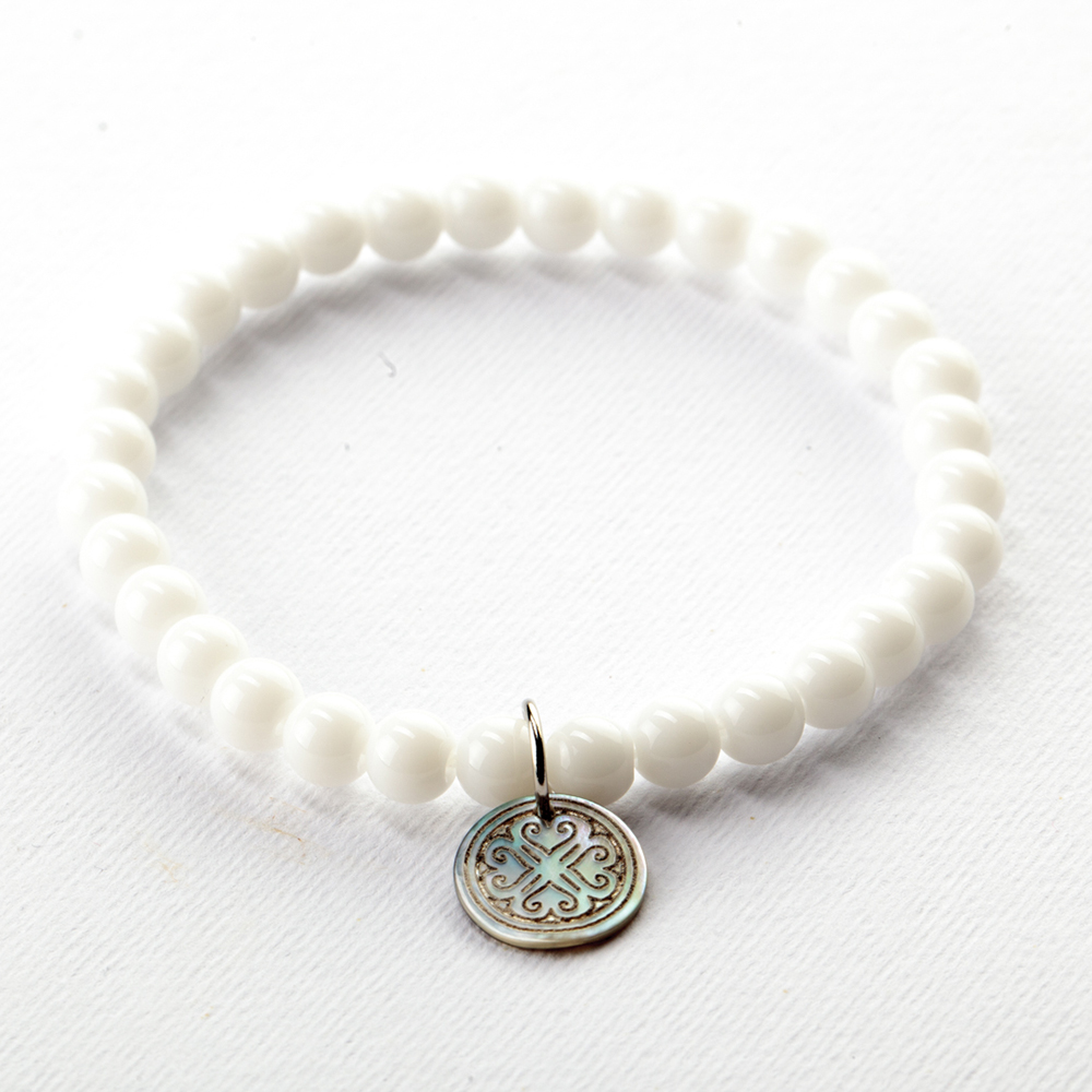 agata bianca bracciale