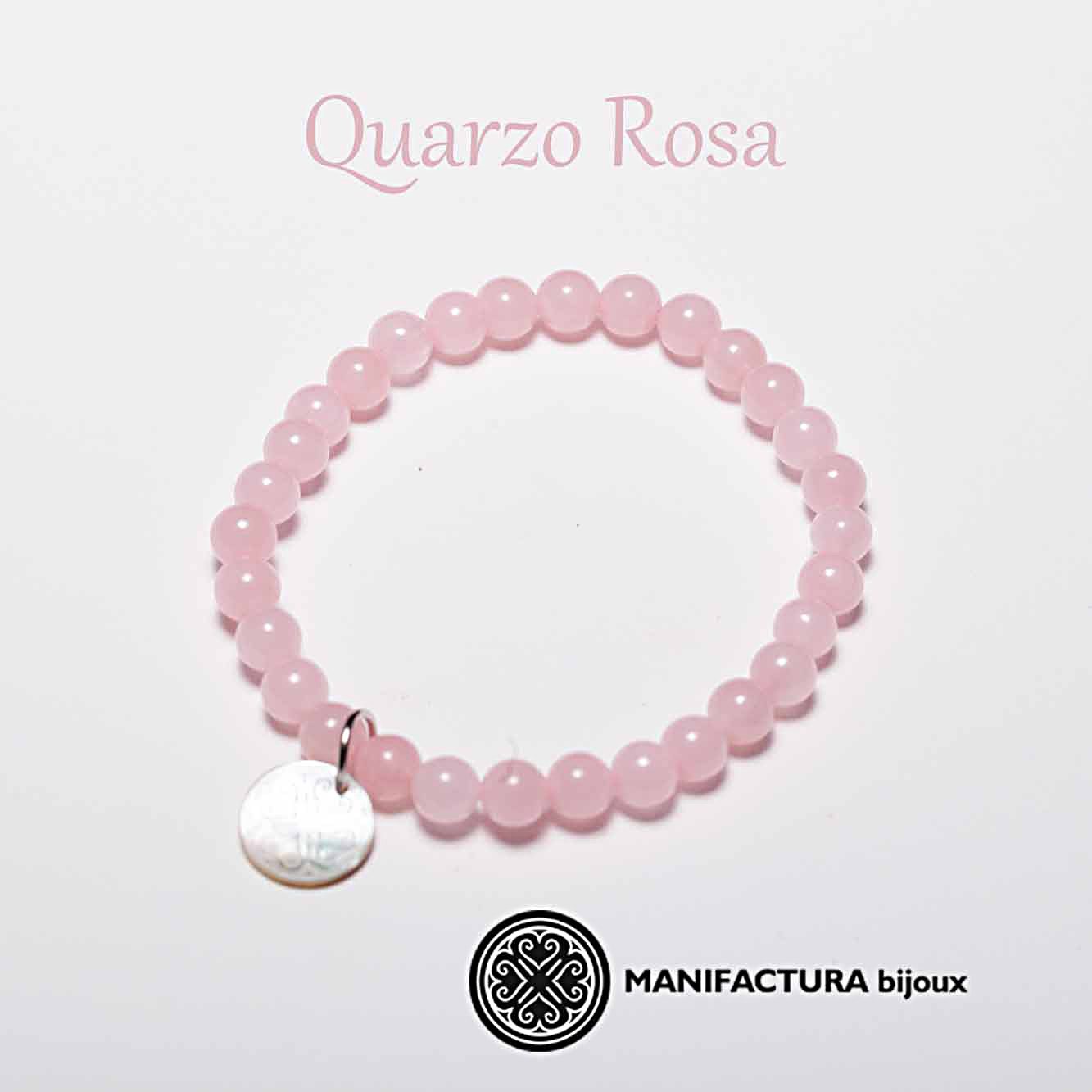 Bracciale in quarzo rosa
